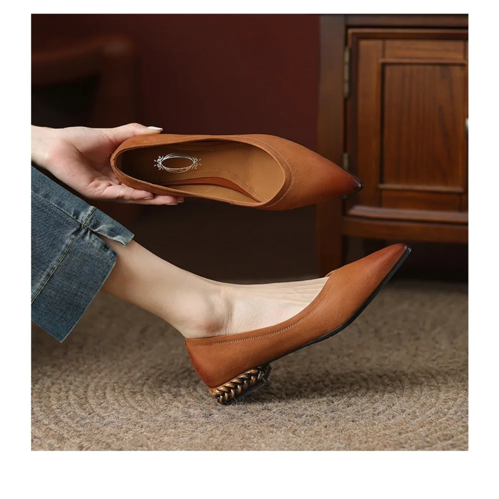 

Summer Fashion New Solid Color Stiletto Comfortable Banquet Shallow Casual Sexy Pointed Toe Women's High Heels Zapatos De Mujer