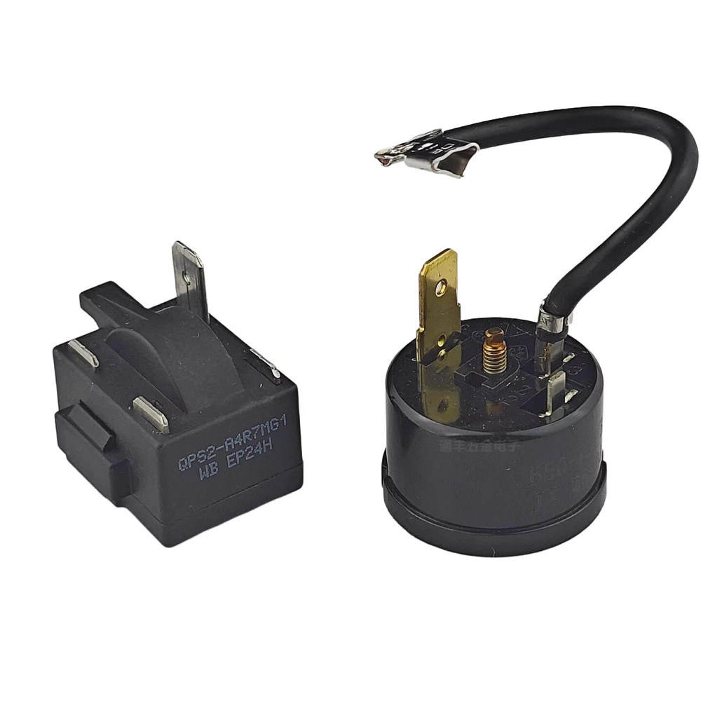 Starter+circular protector For Midea refrigerator freezer compressor PTC starter QPS2-A4R7MG1 A15MG1 overload protector
