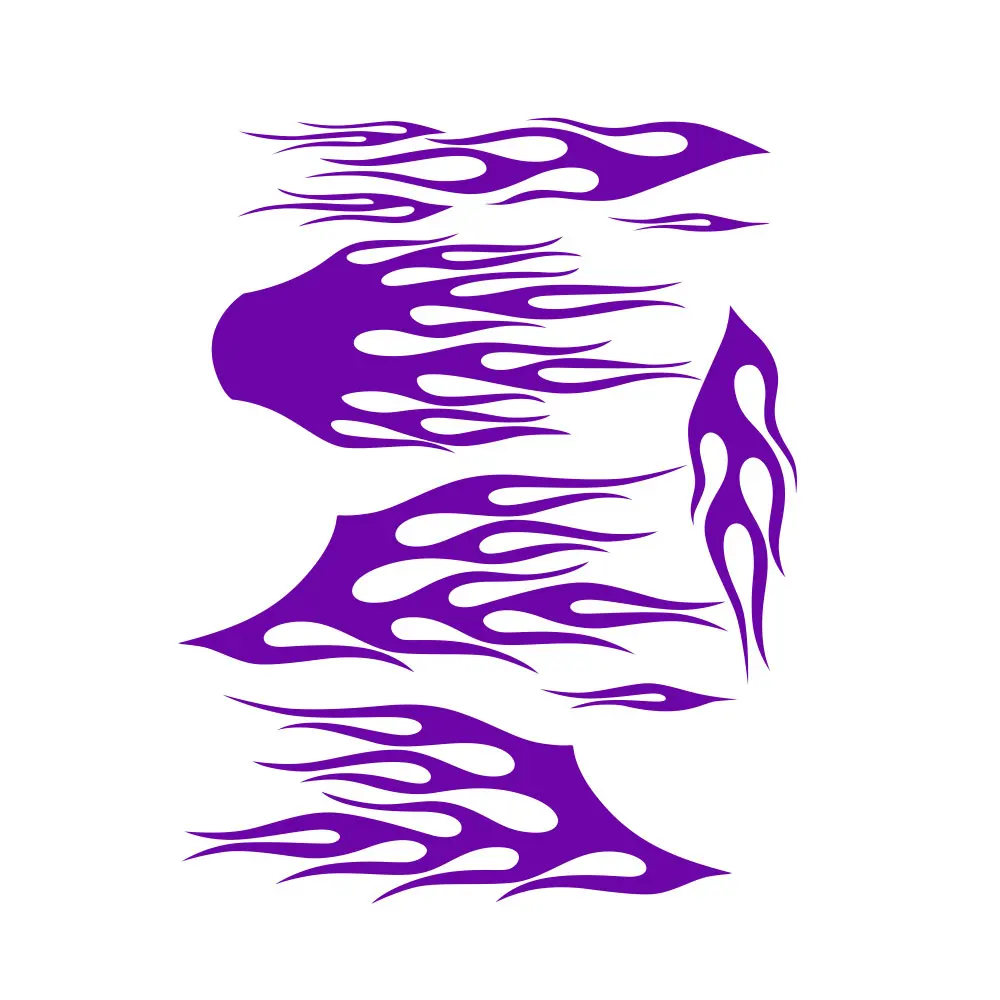 ملصقات اللهب تقشر مائي الفينيل ألوان مختلفة