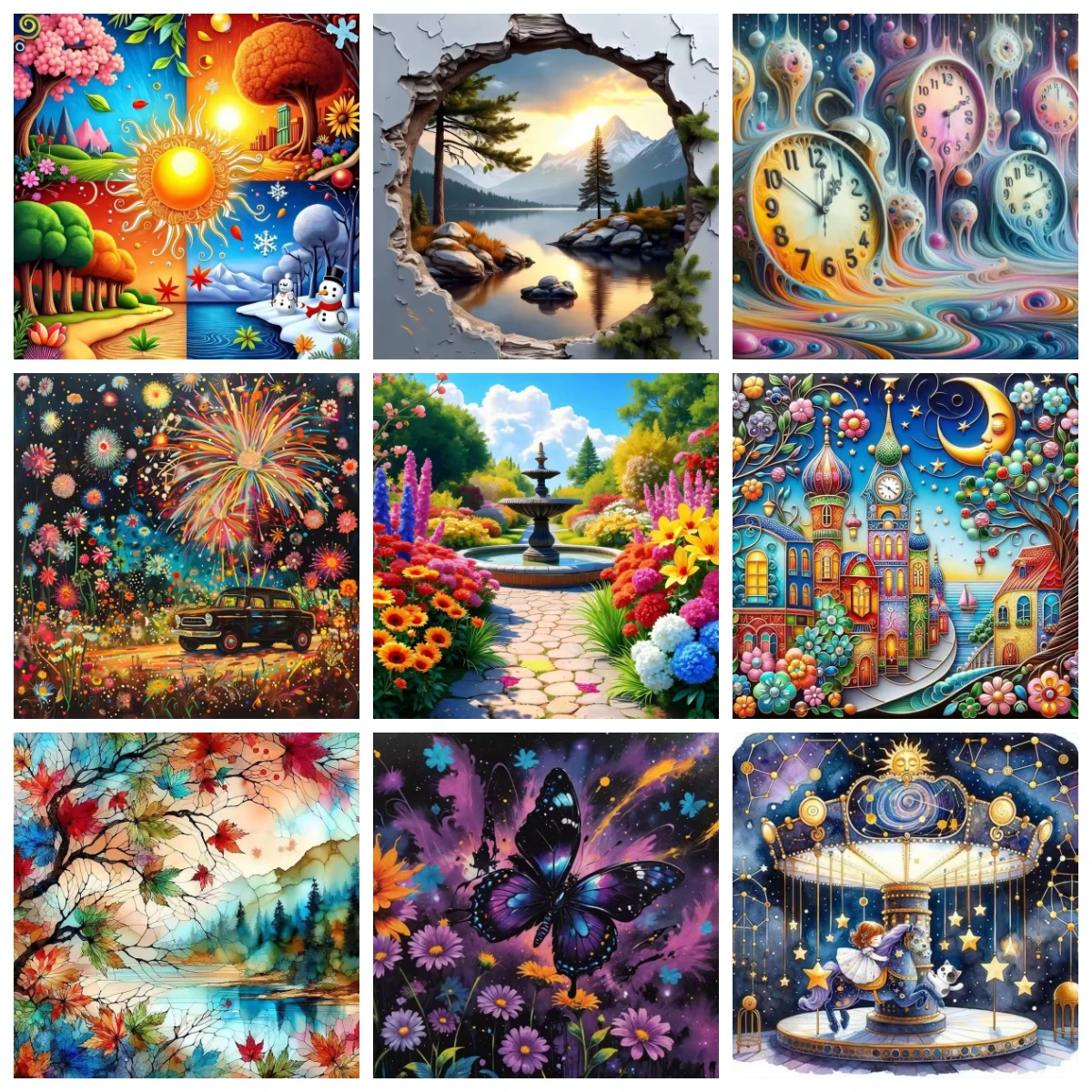 

Jigsaw Puzzles 1000 Pieces Colorful Scenery Puzzle Games Family Fun Floor PuzzlesEducational Toys for Kids