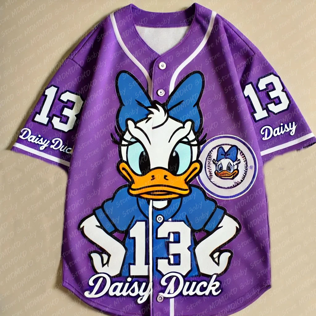 New Disney Days Baseball Lovely Personalized Cartoon Print Baseball Jerseys Outdoor Sports Clothing Casual Men Women Kids Tops