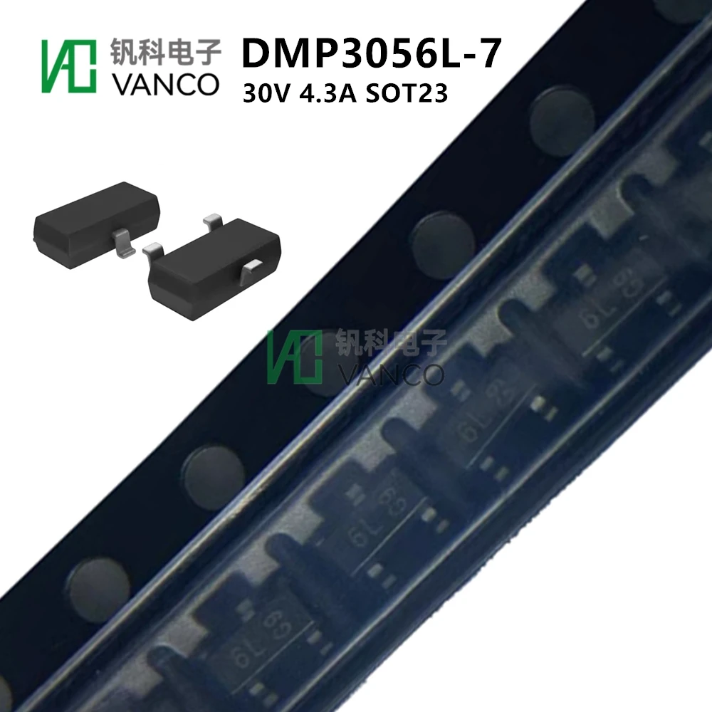 100Pcs DIODE Kit DMP3056L-7 MOSFET P-CH 30V 4.3A SOT23 Di Sctock