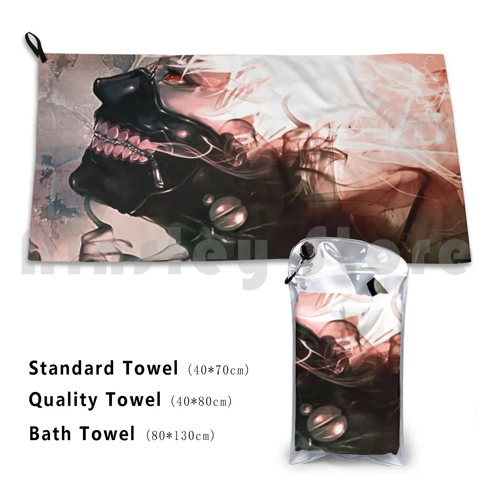 Tokyo Ghoul Ken Kaneki Custom Towel Bath Towel Tokyo Ghoul Ken Kaneki Ken Kaneki Ghoul Tokyo Anime Sleeve