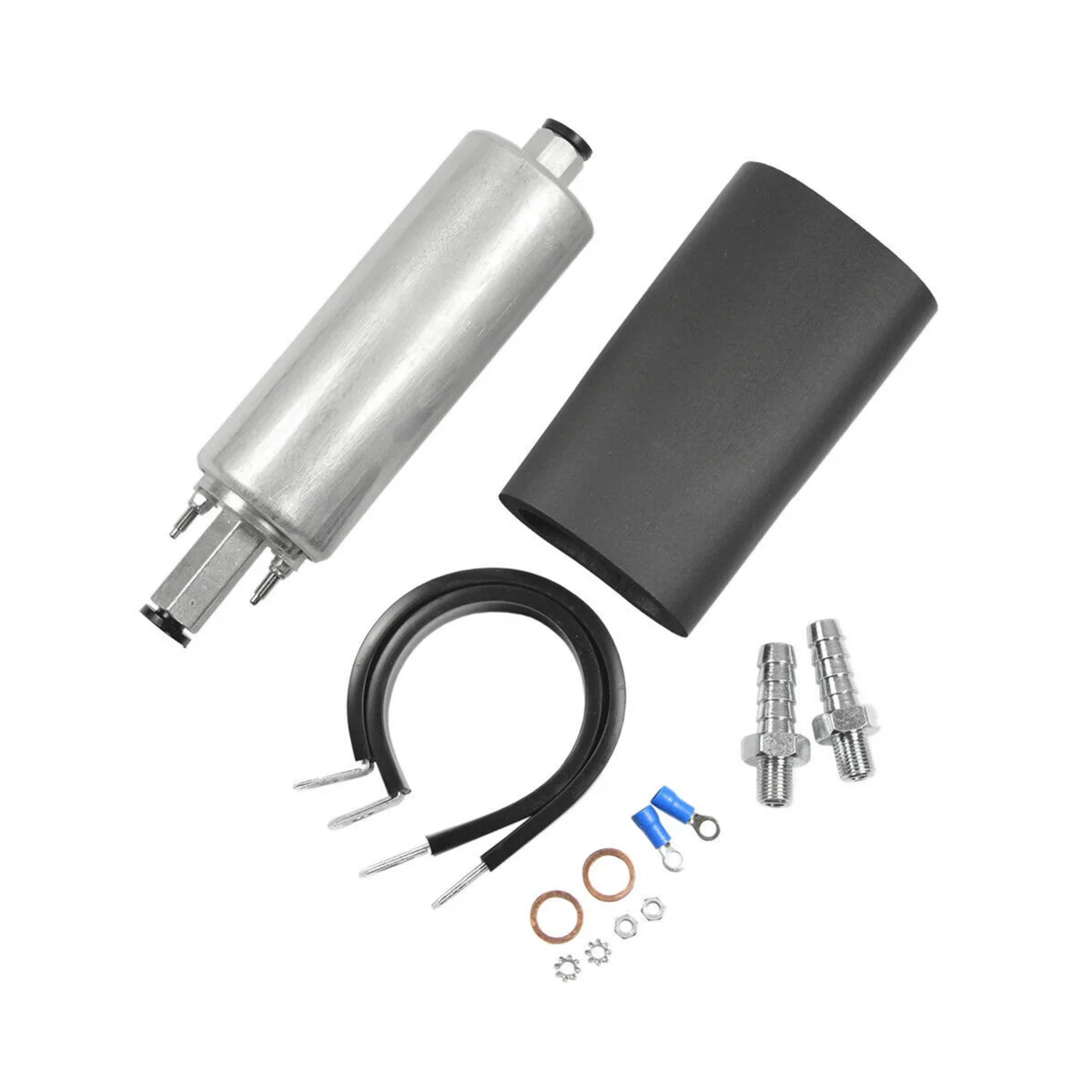 New Universal High Flow & Pressure External Inline 255LPH Fuel Pump GSL392 with Install Kit