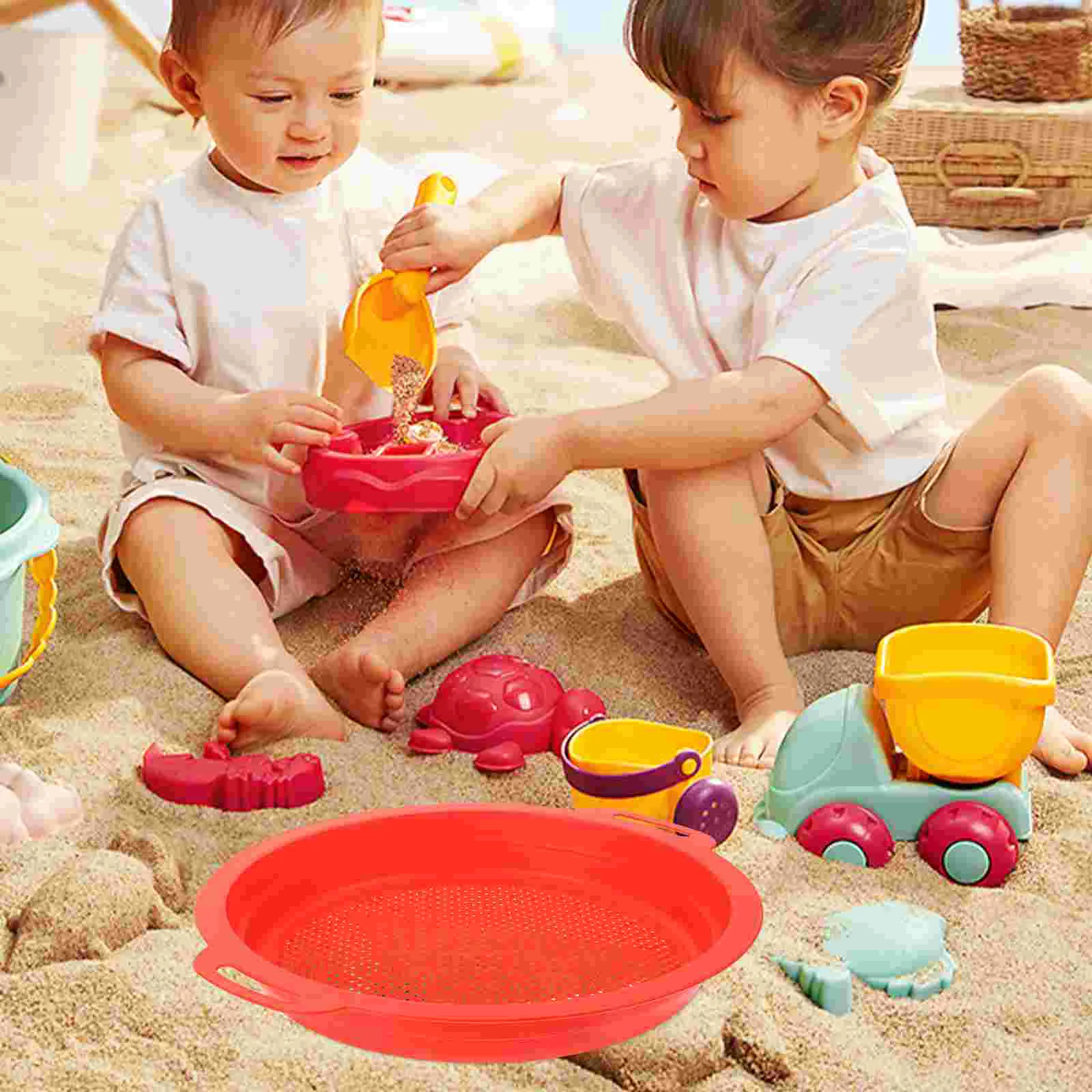 Essentiels de plage en plastique pour enfants, tamis à sable, filtre de détermination, jouets de vacances