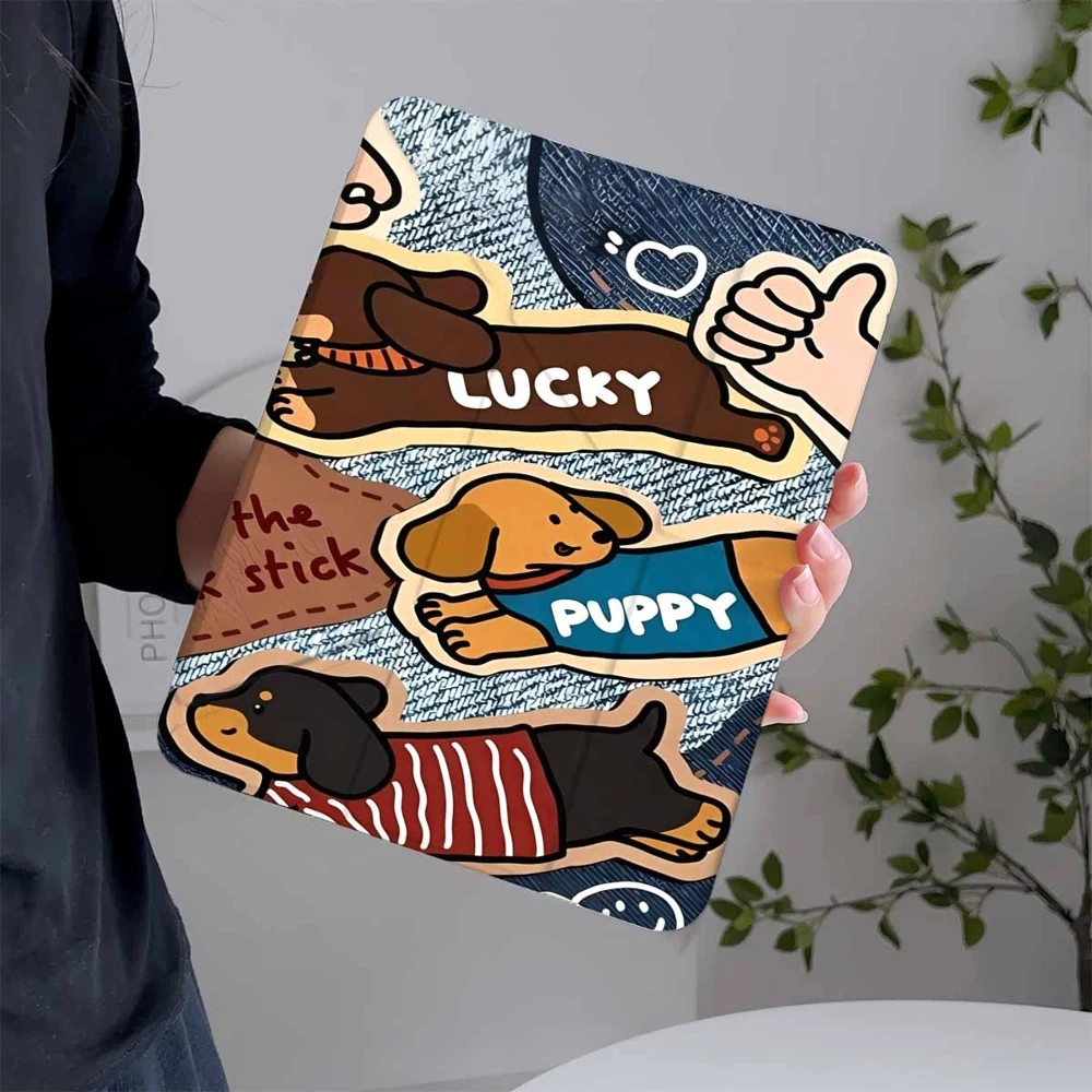Hot Sale Lucky Puppy For Samsung Galaxy Tab A8 A9 A11 S6 S7 S8 S9 S10 FE Plus Lite Protective With Pen Slot Tablet Case