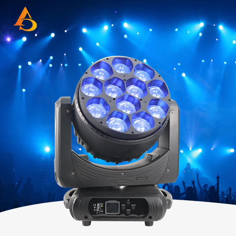 12x40W RGBW Zoom Lighting LED Moving Head Light For Professional Stage Bar Home Party NightClub & Disco