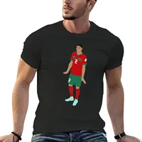 T-shirts for men cotton graphic oversized harajuku tee Achraf Hakimi Morocco Celebration T-Shirt aesthetic clothes tops sublime