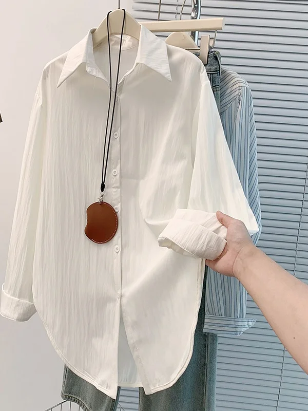 Ele japonês sle longo sve irt feminino plus size versátil emagrecimento high-end sentimento artístico comutar topo