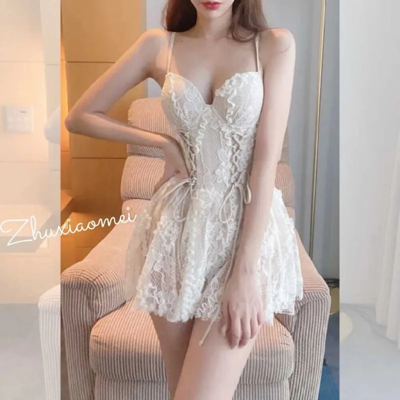 2023 Sexy One-Piece Swimsuit Women's Sexy Ruffle Edge Slim Strap High Waist Slim Fit Hot Spring Skirt Summer Swimwer