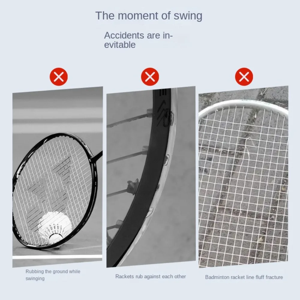 Scratch Prevent Badminton Racket Head Edge Protector Friction Wear Resistant Racket Head Protector Reduce Impact