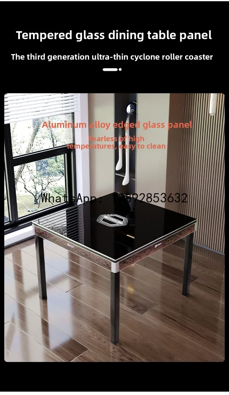 CZ Ultra-Thin  Machine Dual-Use Dining Table Third Generation Rotating Wing Roller Coaster No Pushing Cards Silent Mahjong Table