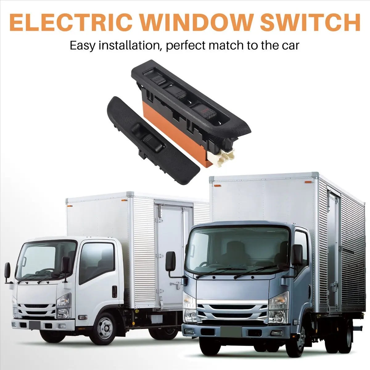 

#95F Electric Window Switch,2PCs Car Front Left & Right Electric Window Switch for ISUZU NPR66 (black)