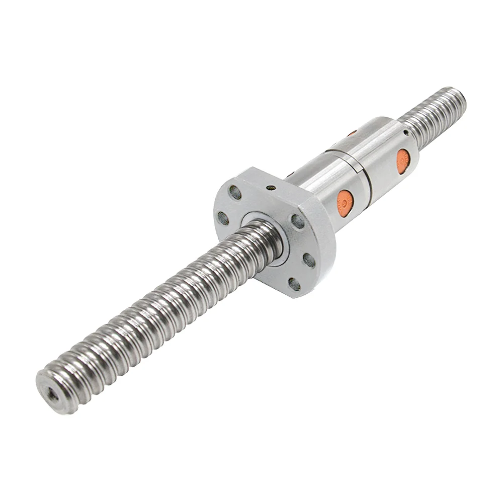 1Pcs HLTNC C7 precision cold rolled 25mm diameter DFU2505 ball screw with flange double nut for numerical control machine