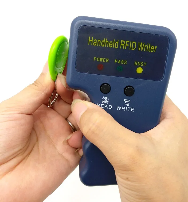 

Handheld 125KHz RFID Duplicator Copier Writer Programmer Reader Keys Cards EM4305 T5577 Rewritable ID Keyfobs Tags Card