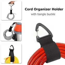 Soporte organizador de cables con hebilla triangular, gestión de cables de alimentación, correas de almacenamiento de cables pesados de nailon para mangueras de coche