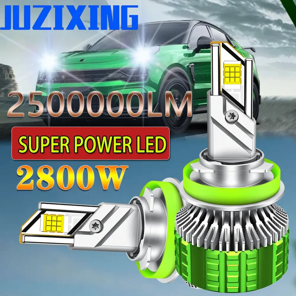 

JUZIXING LED Headlight Lamp 2800W Super Power Day Running Light 6500K Led T Super HB4 H11 H4 H1 9012 HB3 9005 9006 H8 Lights