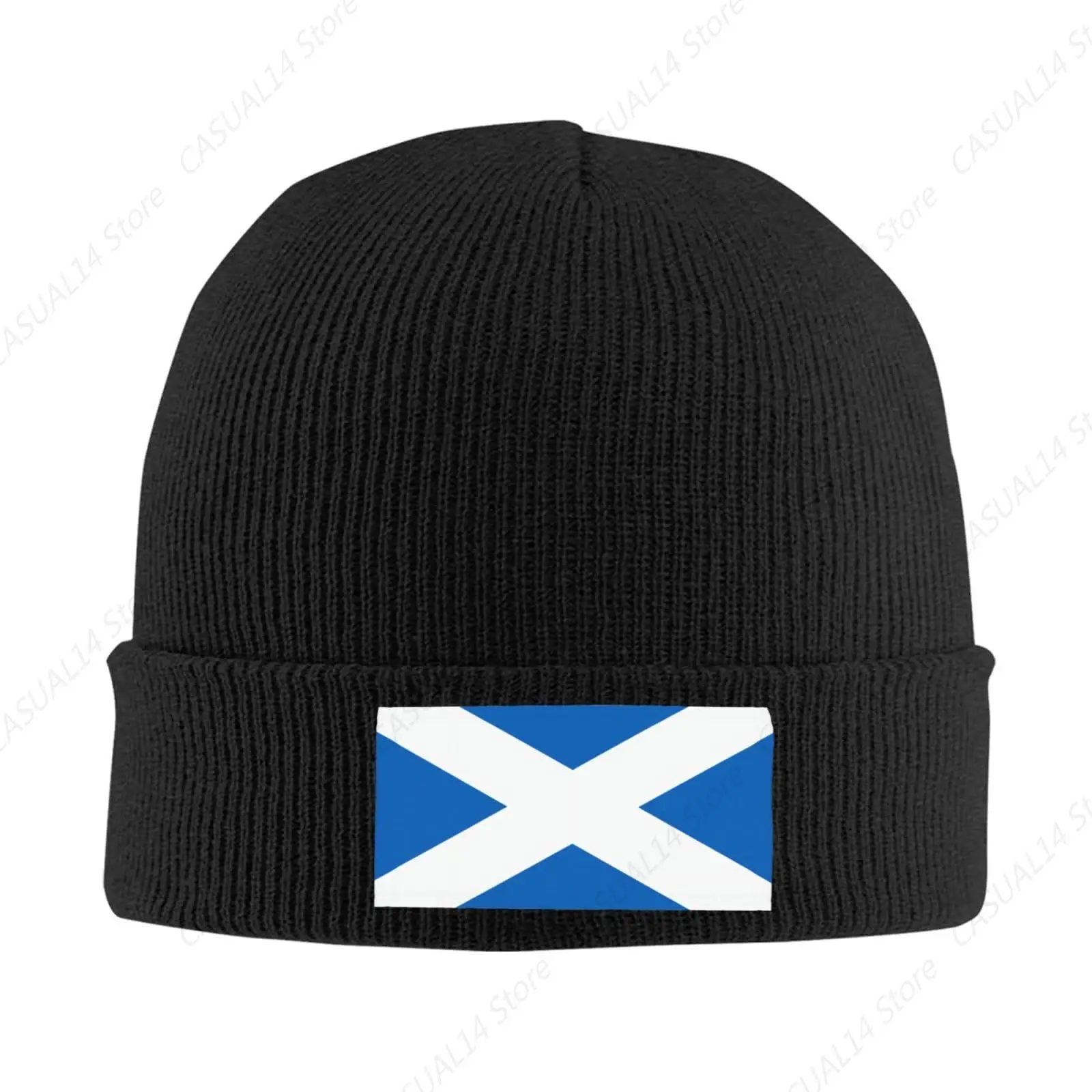 Scotland Flag Knit Beanie Hats for Men and Women Unisex Winter Hat Beanies Skull Cap