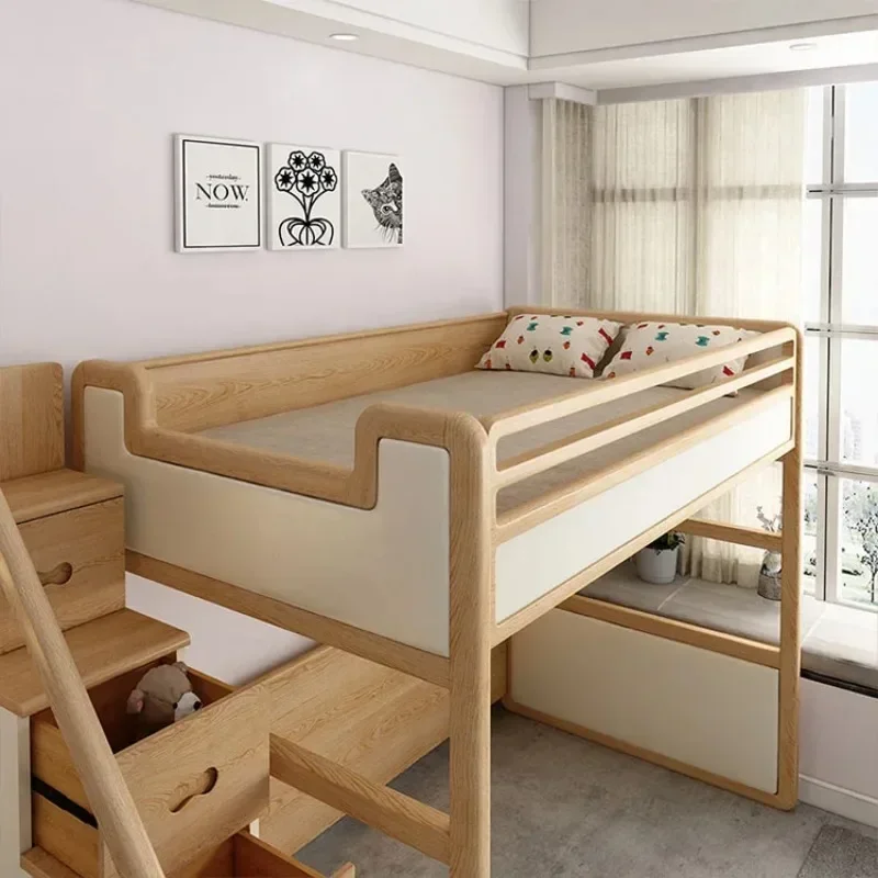 Hot Selling Full Size Children's Loft Bunk Bed Bedroom Furniture With Desk view 3