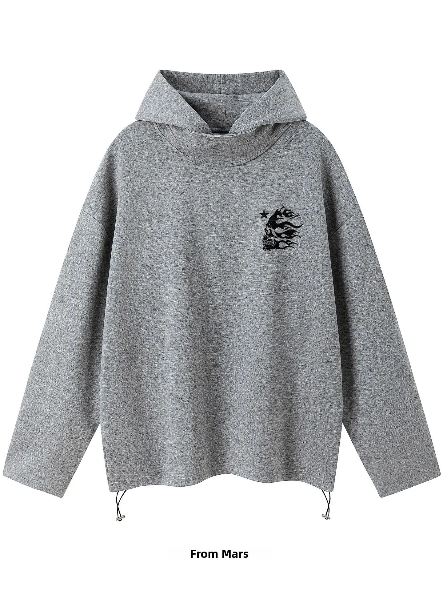 

Loose Fit Long Sleeve Hoodie from Retro Letter Print Casual Streetwear for Youth Breathable Polyester Blend Autumn Winter