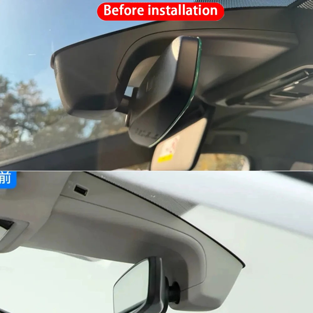 ل Volkswagen VW ID.7 ID7 ID 7 Vizzion 2023 ~ 2025 4K 2160P داش كام الجبهة الخلفية كاميرا السيارة DVR واي فاي التوصيل والتشغيل مسجل فيديو #2