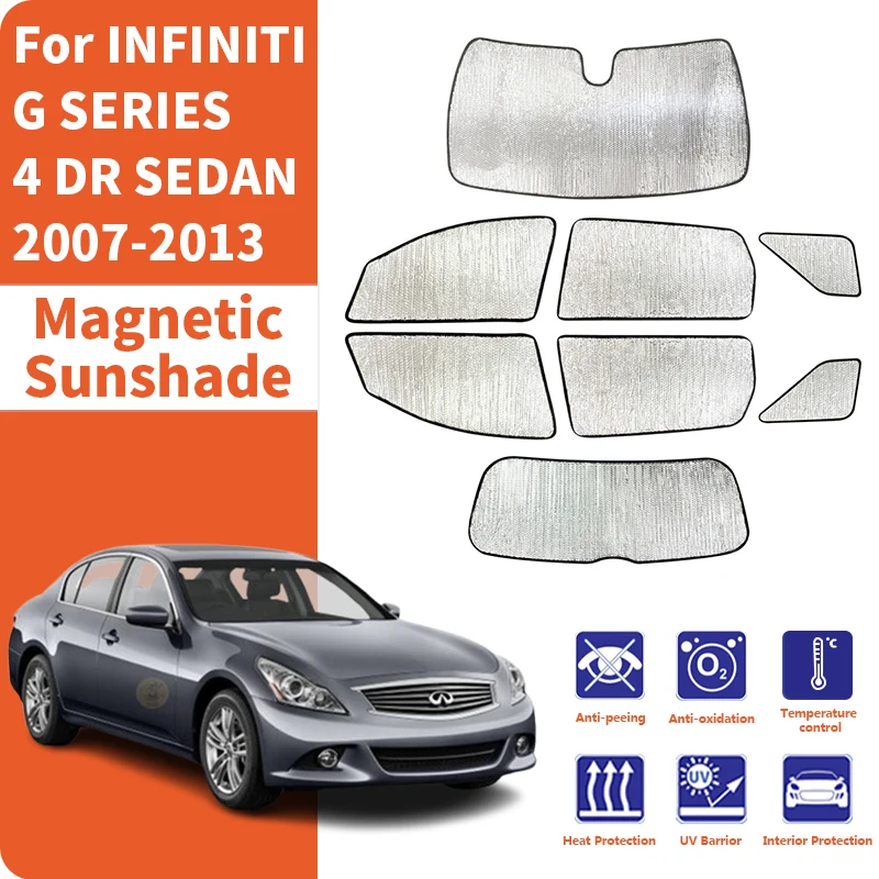 

Custom Car Window Sunshade Anti-UV Car Sun Window Visors Sunshade Covers Privacy For INFINITI G SERIES 4 DR SEDAN 2007-2013