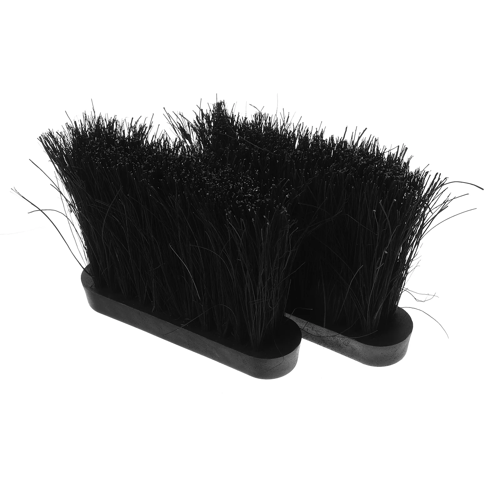 

2 Pcs Fireplace Broom Replacement Cleaning Brush Brushes for Household Head Cleaner Black Sisal Kitchen