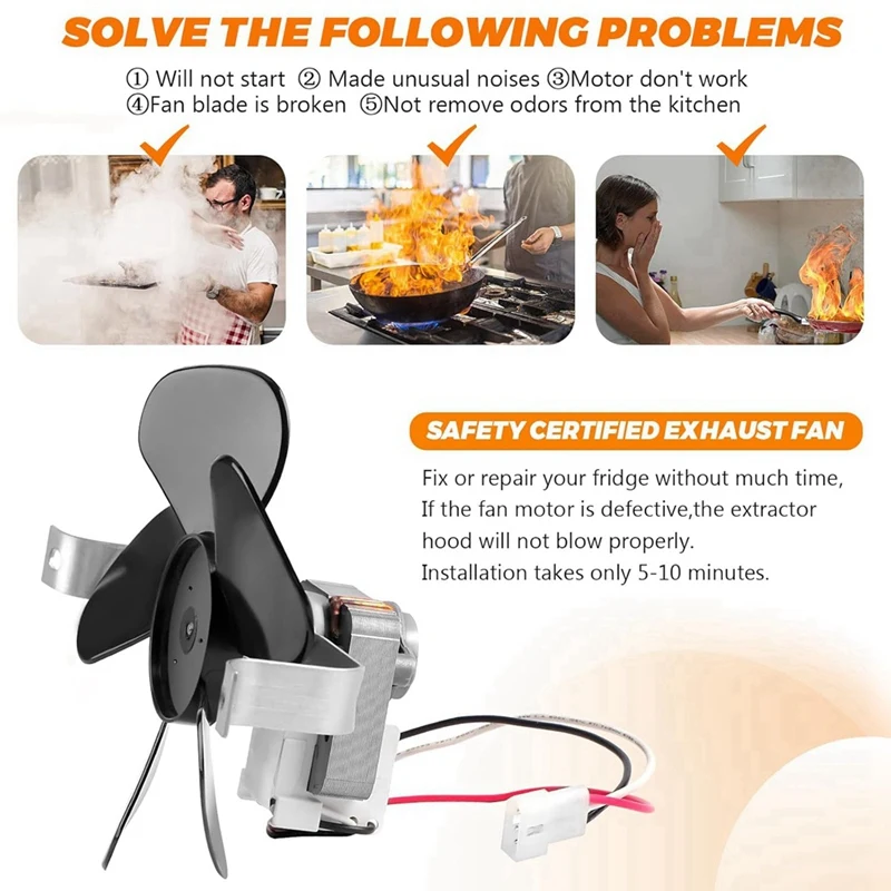 ABGR- 97012248   S 97012248   Motor de ventilador para capô de cozinha da Blutoget para capô de fogão Br.Oan Nutone 40000 e 42000 séries