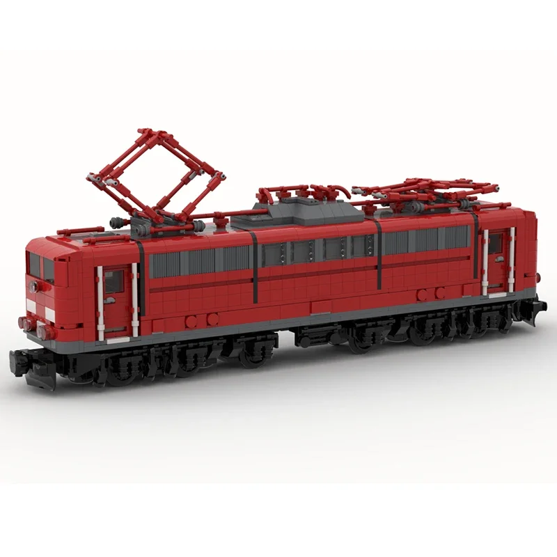 Modelo de tren de alta velocidad de ciudad, bloques de construcción Moc, tecnología de tren db-baureihe, bloques modulares, juguete de Navidad, juegos de ensamblaje DIY