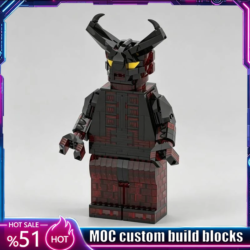 1106PCS Up Scaled Fire Giant Figure MOC Model Custom Puzzle DIY Creative Assembly Collectible Building Blocks Toy Holiday Gift