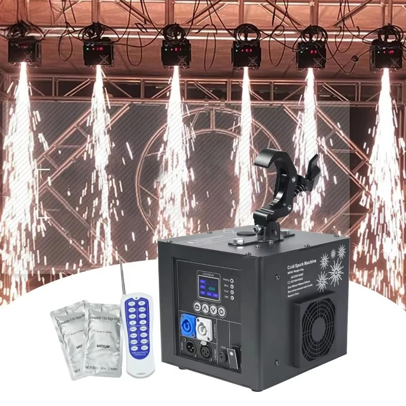 800W Inverted Hanging Upside Down Cool Fire Works Cold Spark Fountain Machine for Wedding Stage