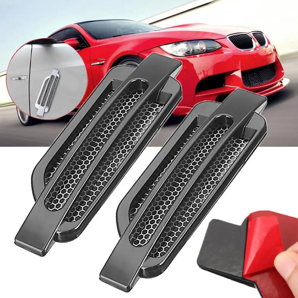 1 Pair Car Hood Side Air Flow Vent Cover Intake Grille Duct Decoration Stickers Наклейка На Автомобильные Решетки