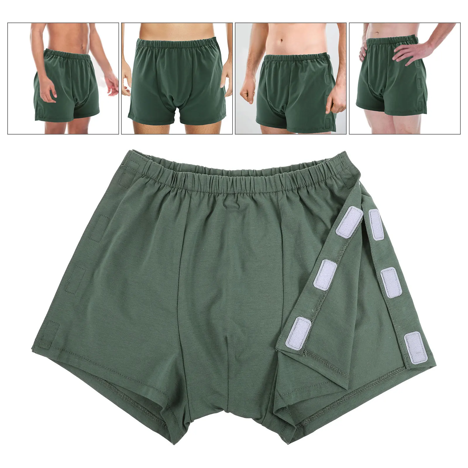 

Men Washable Incontinence Briefs Easy Wear Nursing Underwear Post Surgery Rehabilitation Comfortable Reusable for Disabled