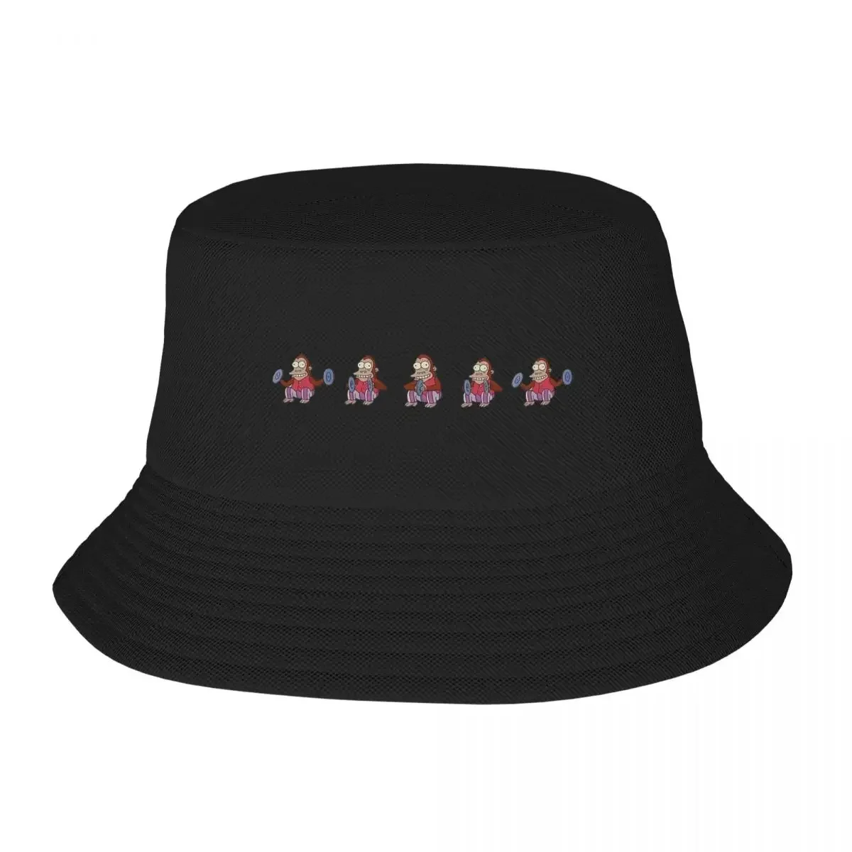 Monkey With Cymbals - Brain Empty Bucket Hats Panama For Man Woman Bob Hats Hip Hop Fisherman Hats Summer Beach Fishing Caps