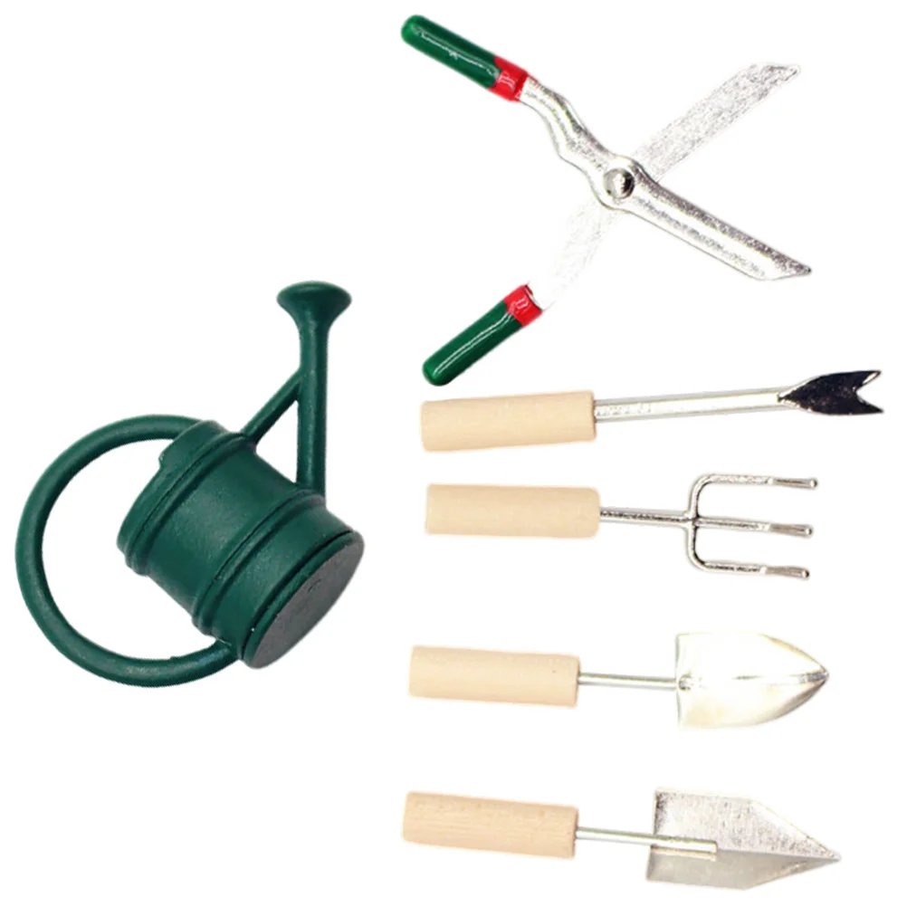 Simulation Gardening Tools Plants Fish Seashell Tank Toys Marine Substrates Tiny House Accessory Miniature Farm