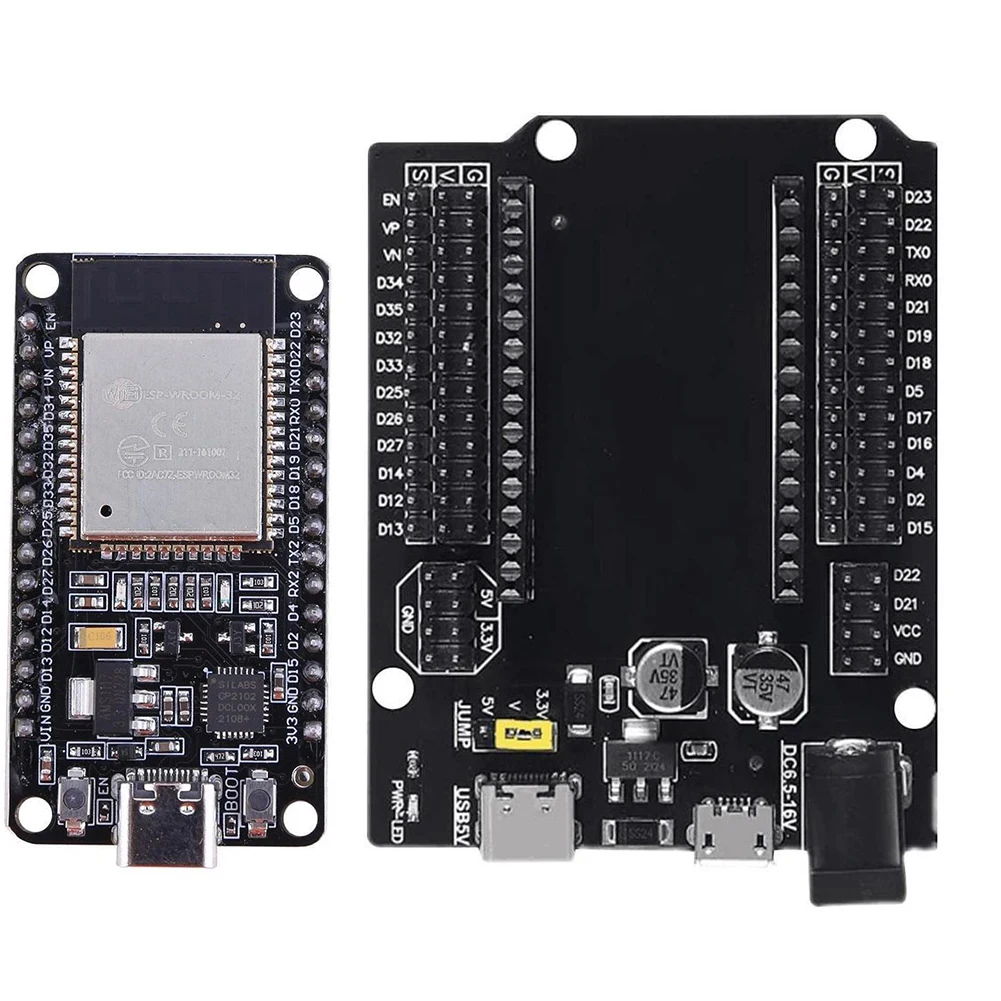 ESP32 Expansion Board Compatible with ESP32 WiFi+Bluetooth Dual Core ESP32-DevKitC-32 ESP-WROOM-32 Development Board 30Pin 38Pin