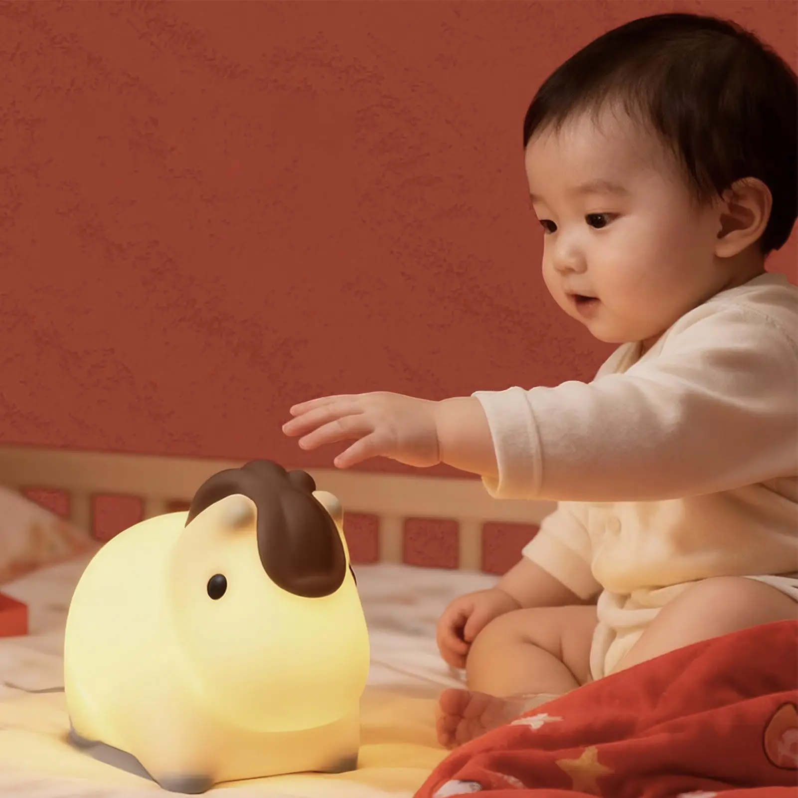 

Сенсорный датчик RGB светодиодный ночник с лошадью, 7 цветов, USB перезаряжаемая силиконовая лампа с милой лошадью для детей, детские игрушки, праздничный подарок