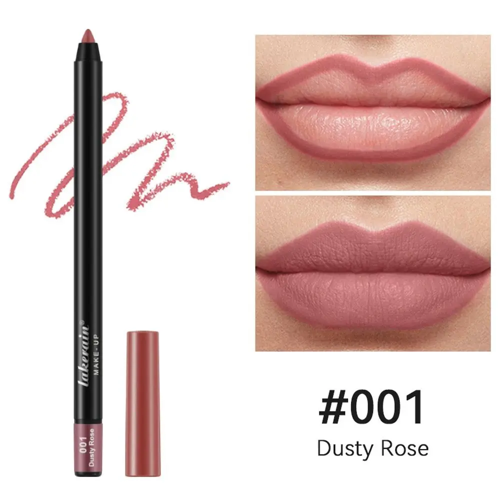 Matte Lipliner Potlood Nude Waterdichte Langdurige Lipgloss Make-Up Zijdeachtige Anti-Stick Cup Lip Omtrek Lippenstift Pen