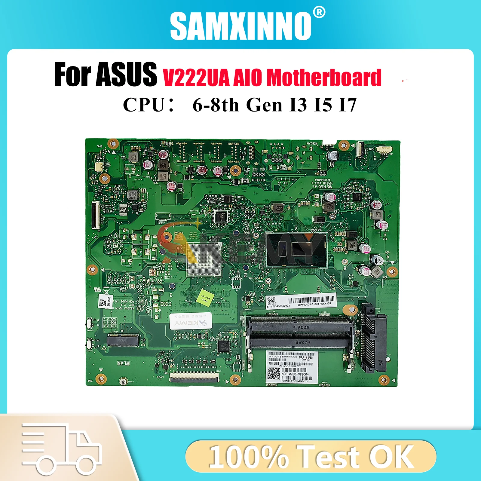

V222UA Motherboard For ASUS Vivo AiO V222U V222UA Mainboard With I3 I5 I7 CPU 100% tests OK fast shipping High quality