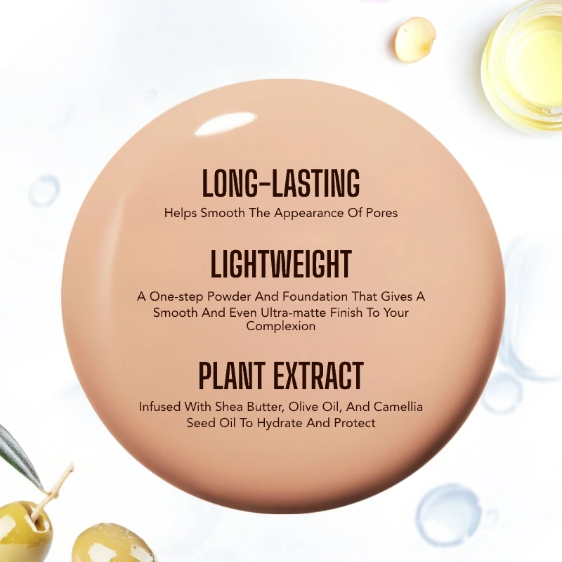 1PC high coverage, waterproof, oil control, long-lasting concealer, suitable for all skin types, showing perfect skin makeup