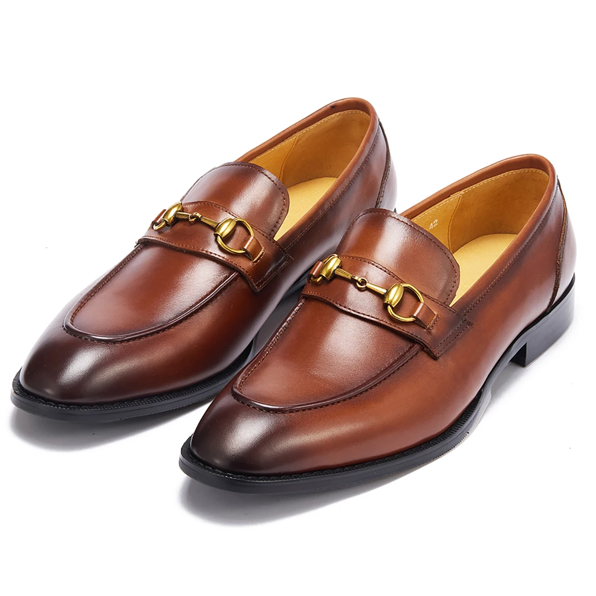 

Classic Brown Men's Genuine Leather Casual Shoes High Quality Brand Business Formal Soft Soled Comfortable Loafers