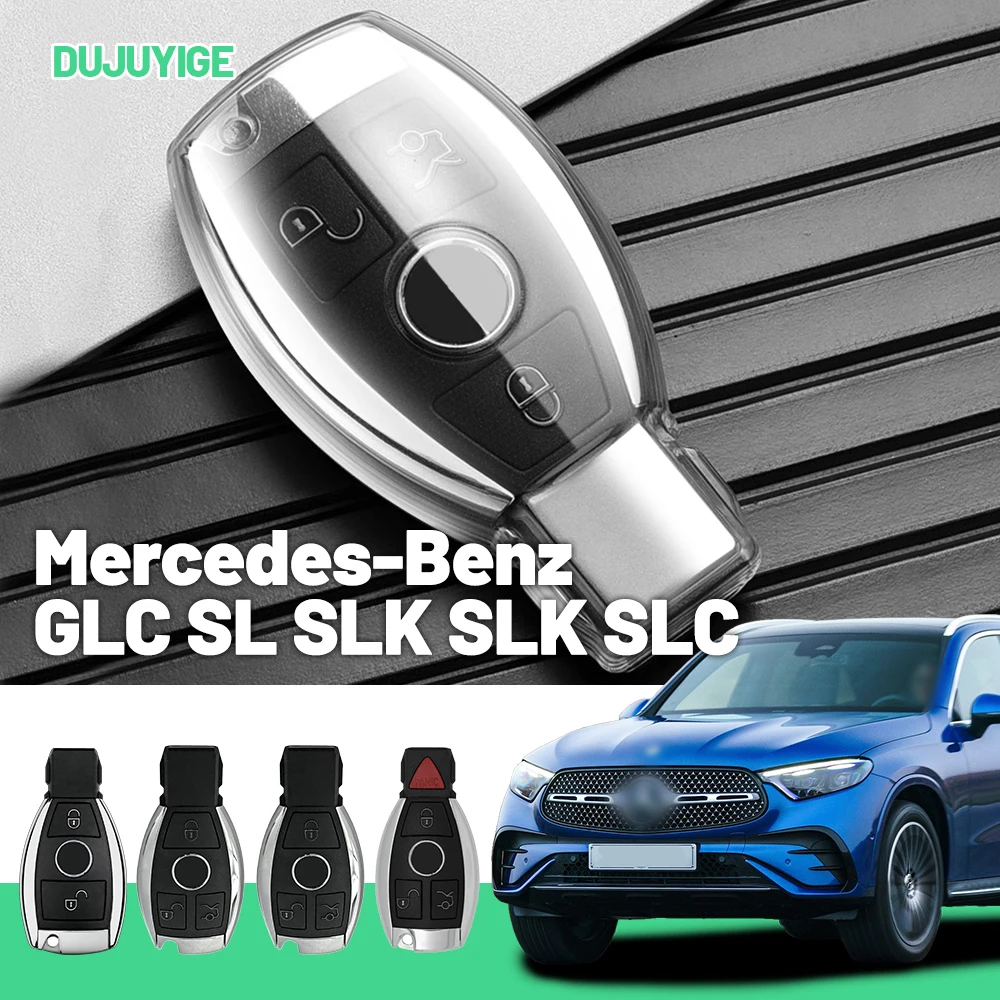 

Clear TPU Car Key Case For Mercedes-Benz GLC SL SLK SLK SLC GL GLS Class Key Fob Cover Protector Shell Auto Accessories
