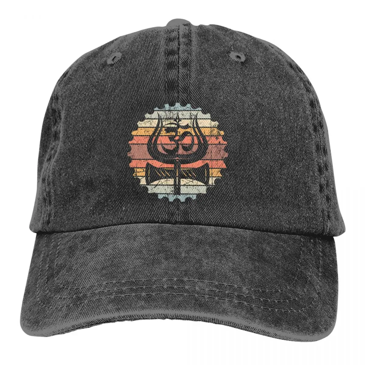 Pure Color Dad Hats Trishul With Om Women's Hat Sun Visor Baseball Caps Lord Shiva India God Peaked Cap