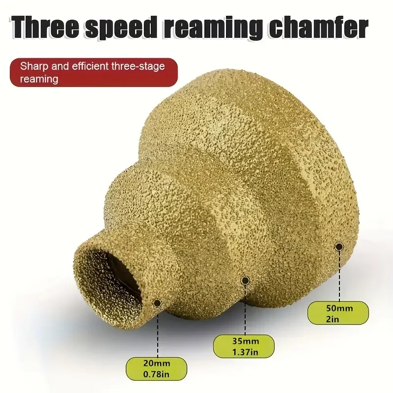 

Pagoda Drilling Drill Bit Chamfer Router Brazed Tower Drill Tile Stone Rock Plate Reaming Bit Edge Trimming Chamfering Tools