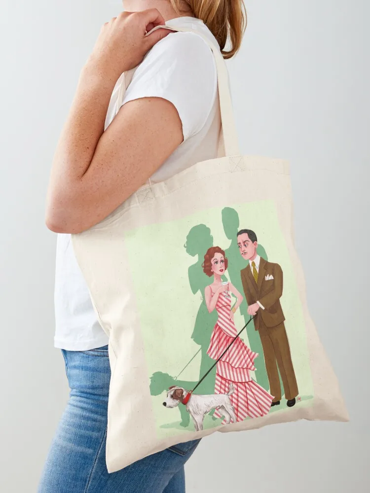 

The Thin Man - Myrna Loy & William Powell Tote Bag custom bags tote bag university bags woman 2025 Women's beach bags