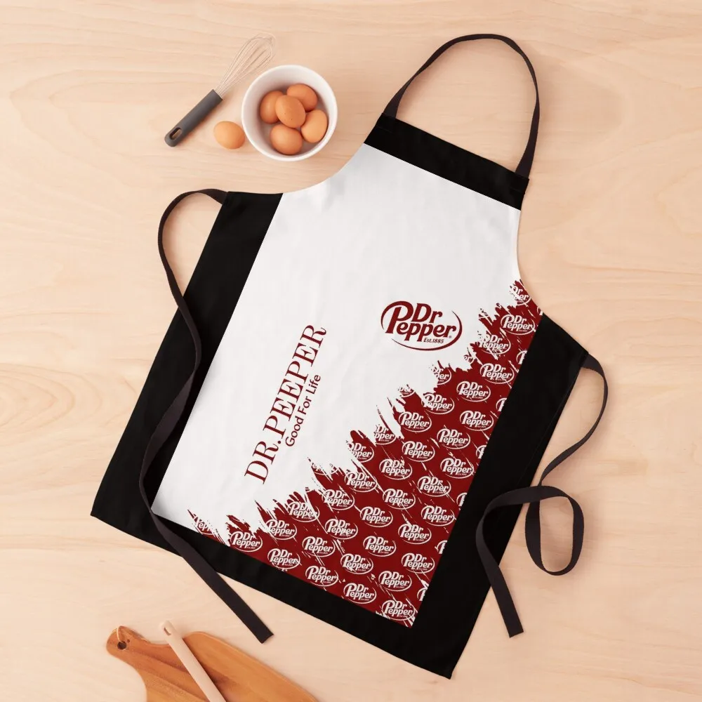 

Dr Pepper Retro de Dr Pepper en 3D.jpg Apron Useful Things For Kitchen For Cosmetologist Kitchen Front Apron