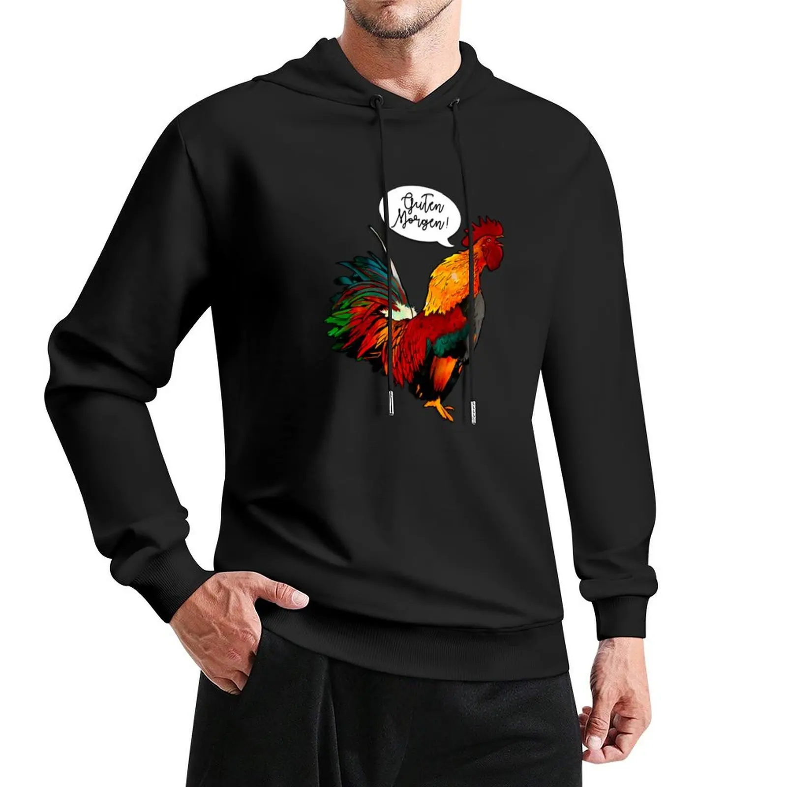 

Stained Glass Rooster Pullover Hoodie korean clothes autumn new products tracksuits