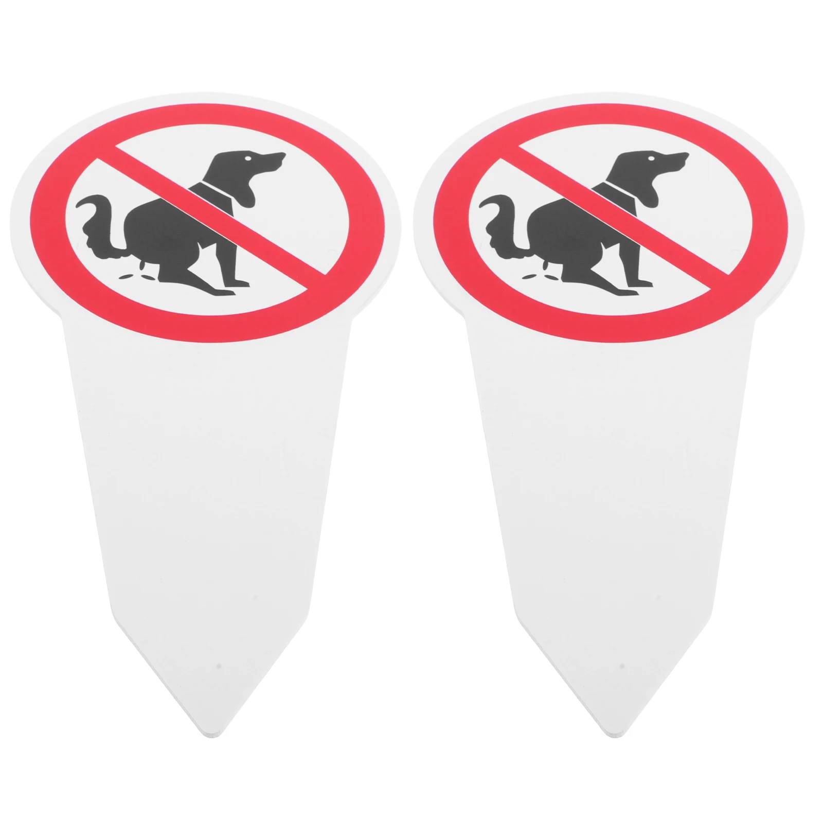 

2 pcs No Dog Pooping Sign With Stake Durable Lawn Warning Sign For Garden Yard Park Outdoor Use Decorative Animal Yard Stake