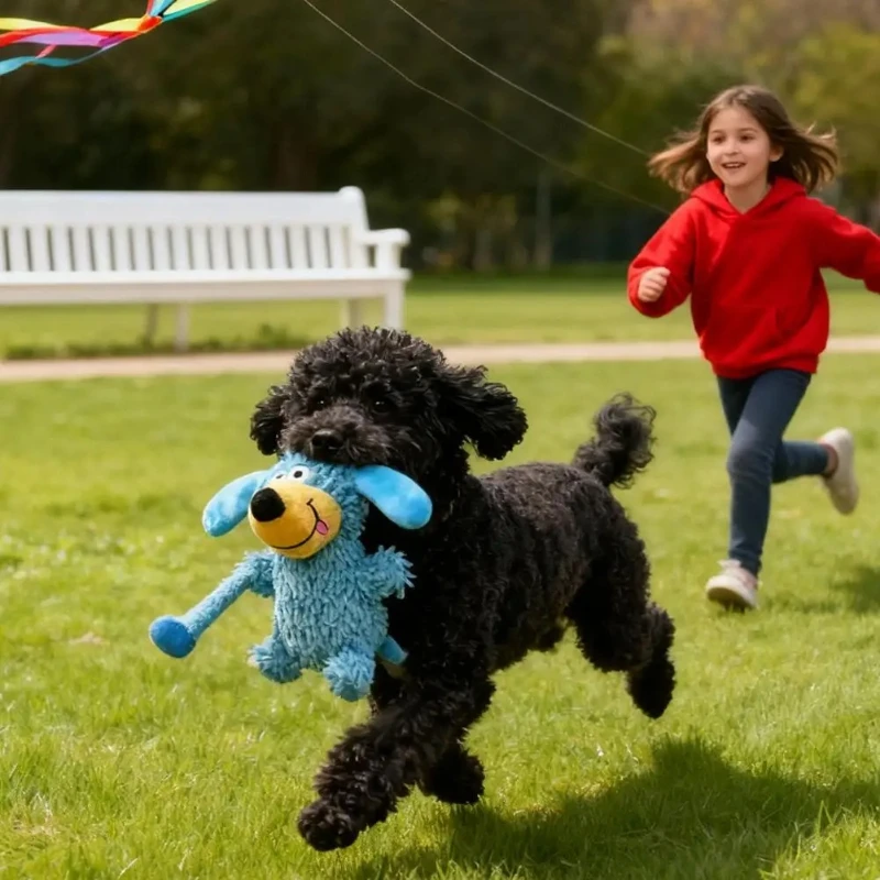 1/2 Stück Sprachherstellung Hundespielzeug Plüsch Cartoon Haustierspielzeug bissfest selbst Spaß interaktives Spiel Plüsch Welpen Zähneknirschen Reinigung