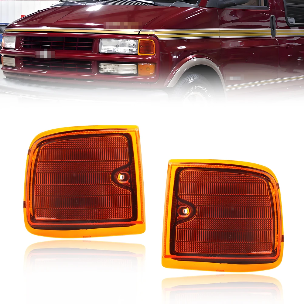 

2X передний угловой верхний боковой габаритный фонарь, крышка указателя поворота для Chevrolet Express Van 1500 2500 3500 1996-2002 годов без лампы